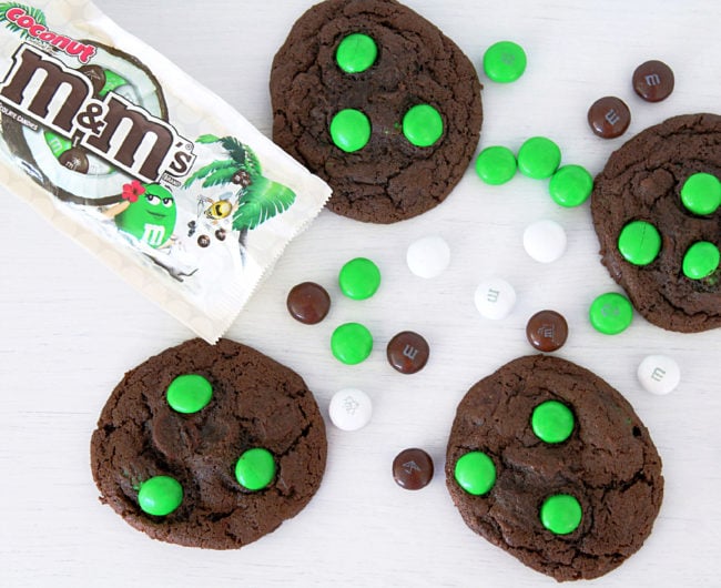 Double Chocolate Coconut M&M Cookies by Foodtastic Mom