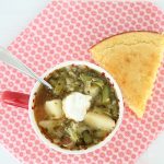 Spring Vegetable Soup and Buttermilk Corn Bread by Foodtastic Mom