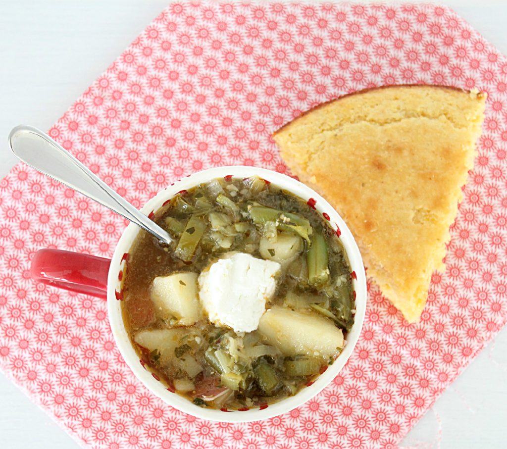 Spring Vegetable Soup & Buttermilk Corn Bread Foodtastic Mom