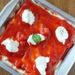 Chicken Margherita Freezer Lasagna with Ragu by Foodtastic Mom