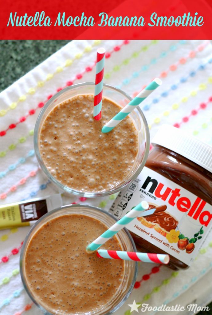 Nutella Mocha Banana Smoothie + how to freeze bananas Foodtastic Mom