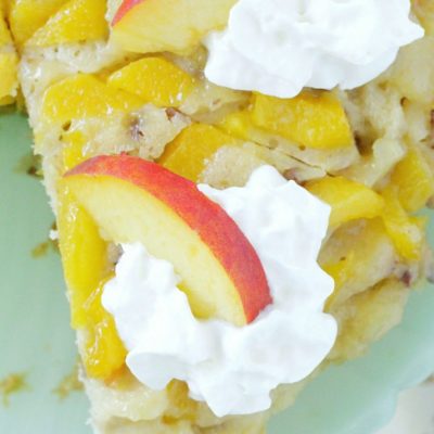Peach Pecan Upside Down Cake