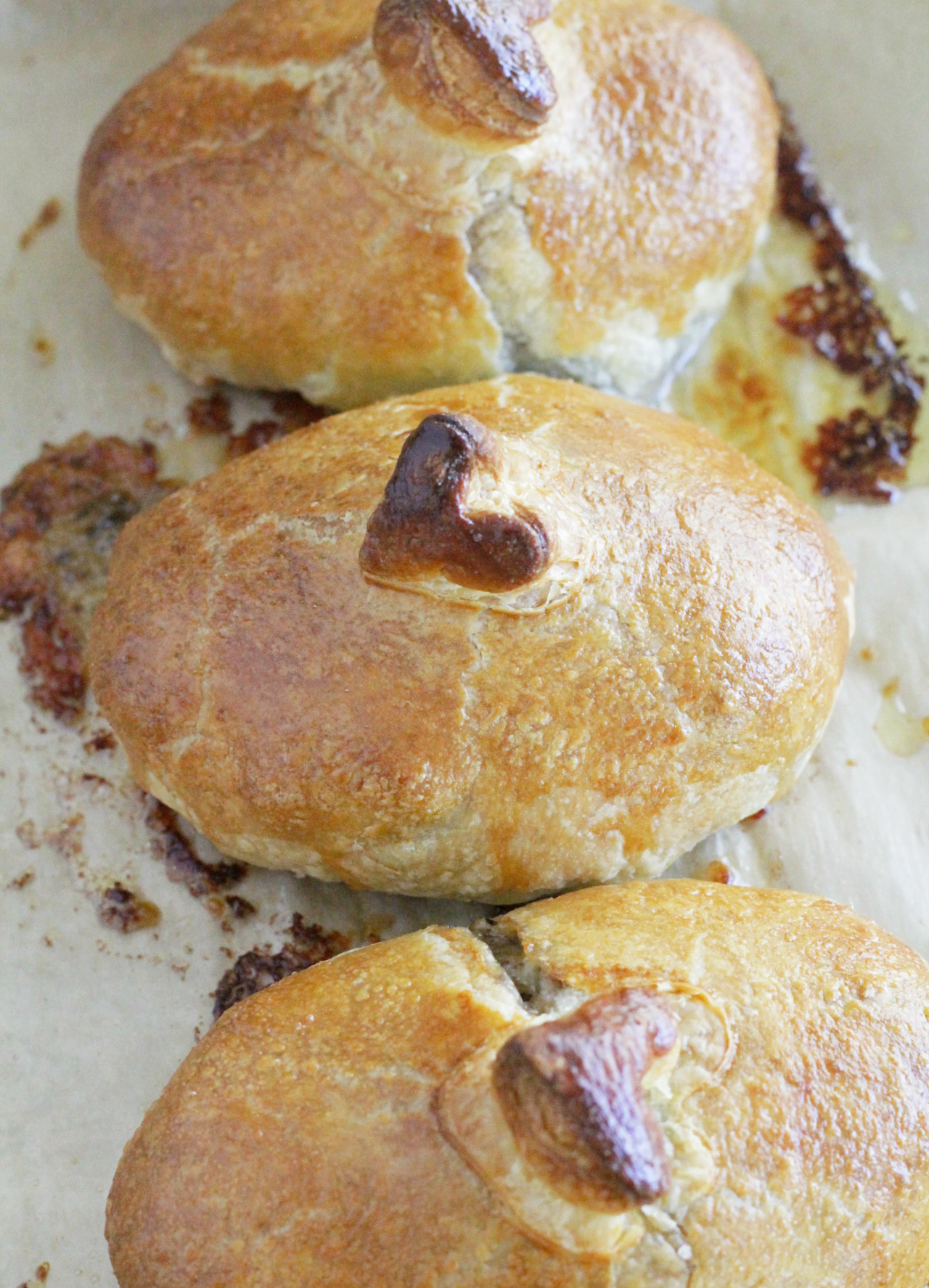 chicken in a love nest on a sheet pan