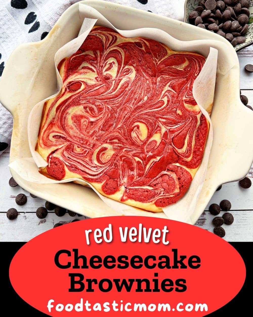 Red velvet brownie batter and tangy cream cheese swirls together in these easy, outstandingly delicious and decadent red velvet cheesecake brownies. via @foodtasticmom