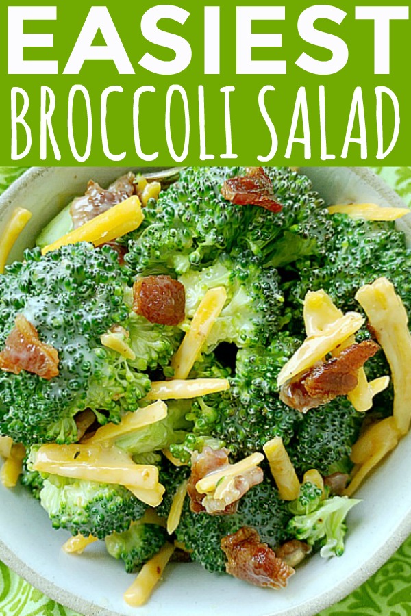 Easiest Broccoli Salad | Foodtastic Mom #broccolisalad #broccolisaladrecipe