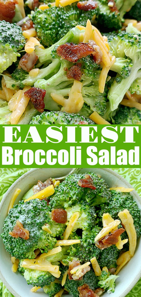 Easiest Broccoli Salad | Foodtastic Mom #broccolisalad #broccolisaladrecipe