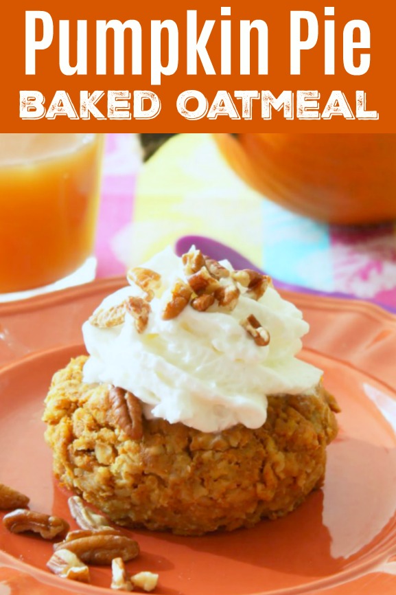 Pumpkin Pie Baked Oatmeal | Foodtastic Mom