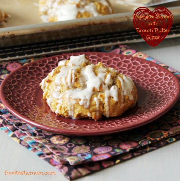 Pumpkin Scones with Brown Butter Glaze