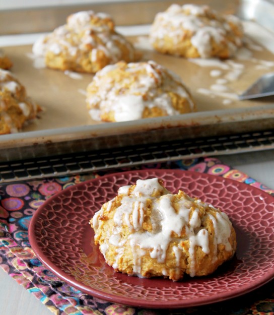 Pumpkin Scones with Brown Butter Glaze