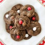 Double Chocolate Chip Cookies with White Chocolate Peppermint M&M’s