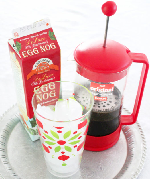 100 calorie Eggnog Iced Coffee