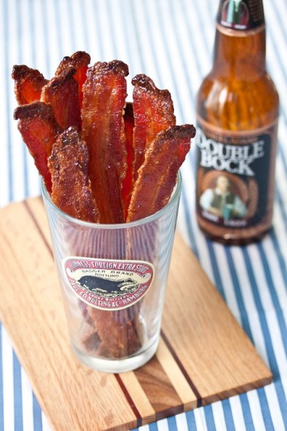 Beer Candied Bacon from Tide and Thyme