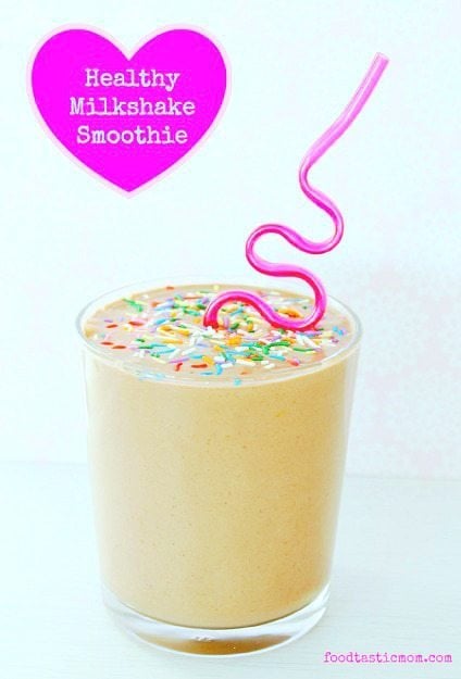 Healthy Milkshake Smoothie by Foodtastic Mom #smoothie