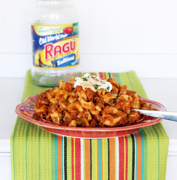 Ragu New TraDish Slow-Cooker Taco Mac by Foodtastic Mom