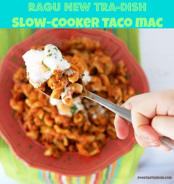 Ragu New TraDish Slow-Cooker Taco Mac by Foodtastic Mom