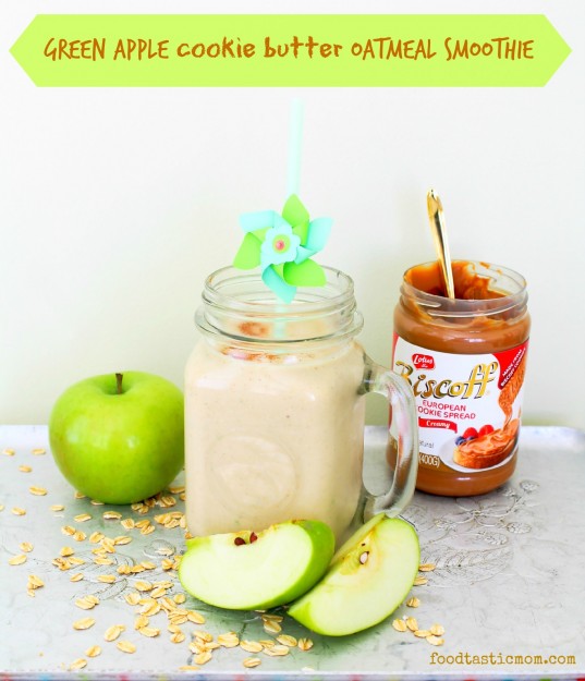 Green Apple Cookie Butter Oatmeal Smoothie