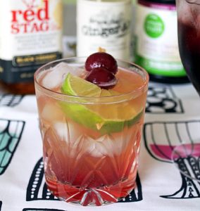 Cherry Ginger Bourbon Cocktail
