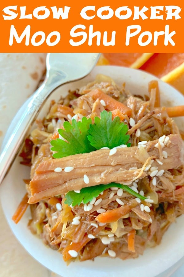 Slow Cooker Moo Shu Pork | Foodtastic Mom #slowcookerrecipes #mooshupork