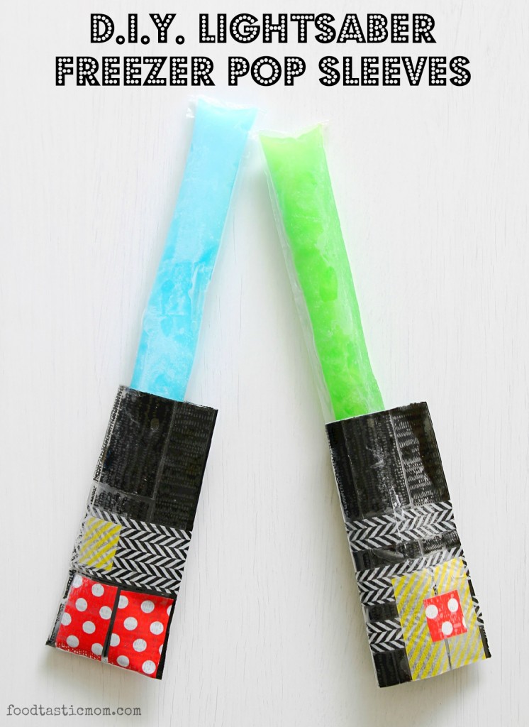 D.I.Y. Lightsaber Freezer Pop Sleeves by Foodtastic Mom
