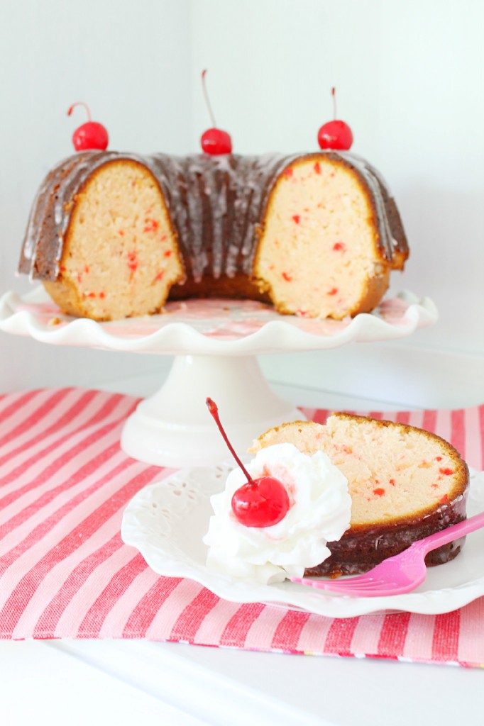 Coconut Cherry Bundt Cake by Foodtastic Mom