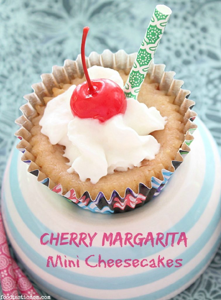 Cherry Margarita Mini Cheesecakes by Foodtastic Mom