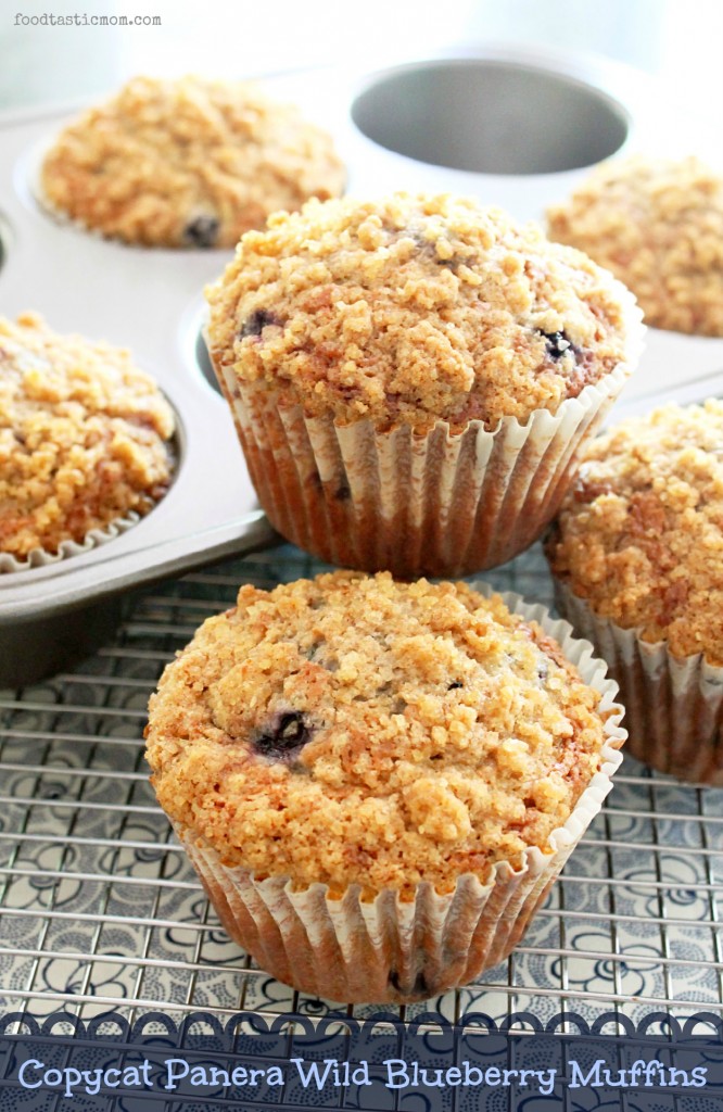 Copycat Panera Wild Blueberry Muffins by Foodtastic Mom