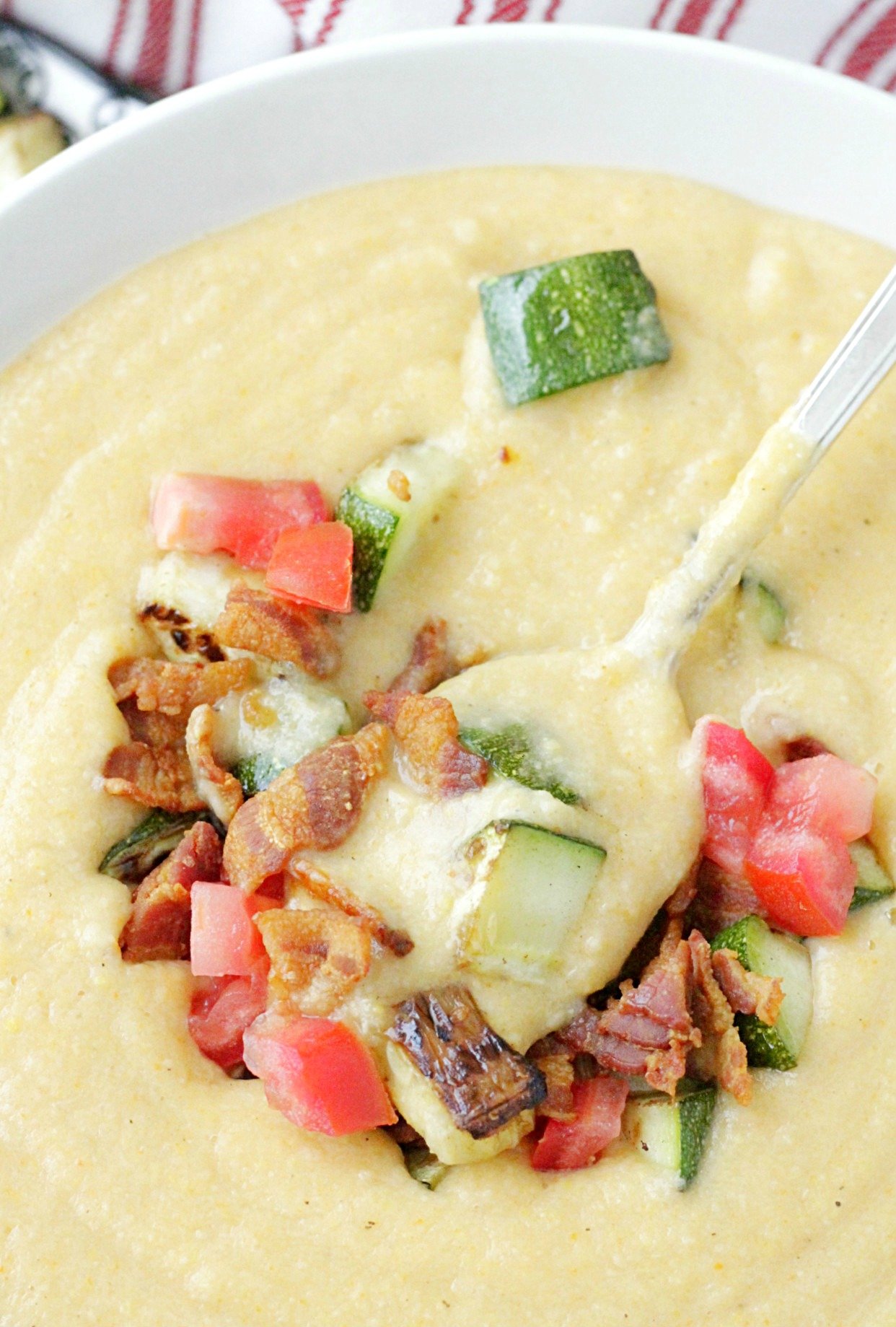 slow cooker summer chowder spoon