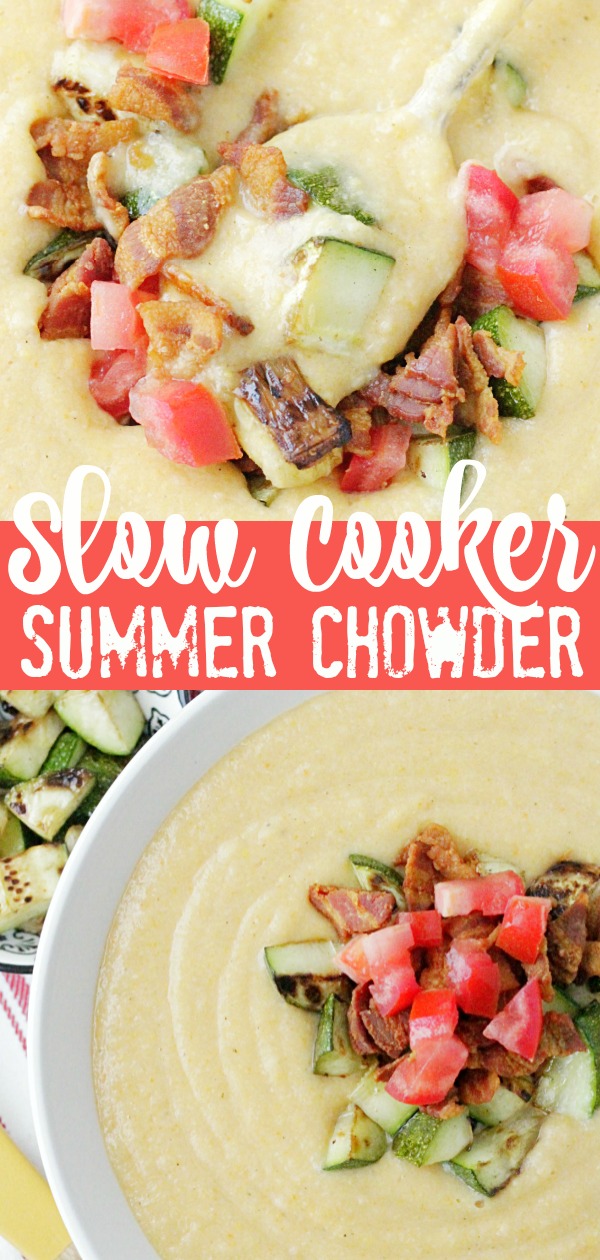 Slow Cooker Summer Chowder | Foodtastic Mom #slowcookerrecipes #slowcookerrecipeshealthy #corn #chowder #slowcookersummerchowder