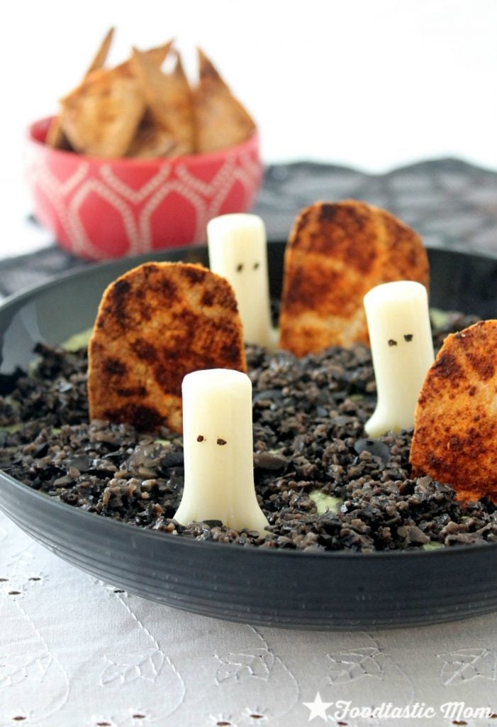 Ghost in the Graveyard Dip with California Black Olives by Foodtastic Mom