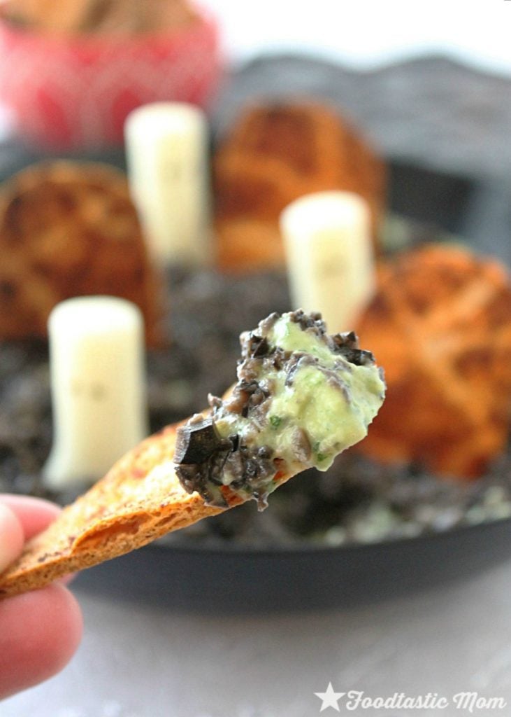 Ghost in the Graveyard Dip with California Black Olives by Foodtastic Mom