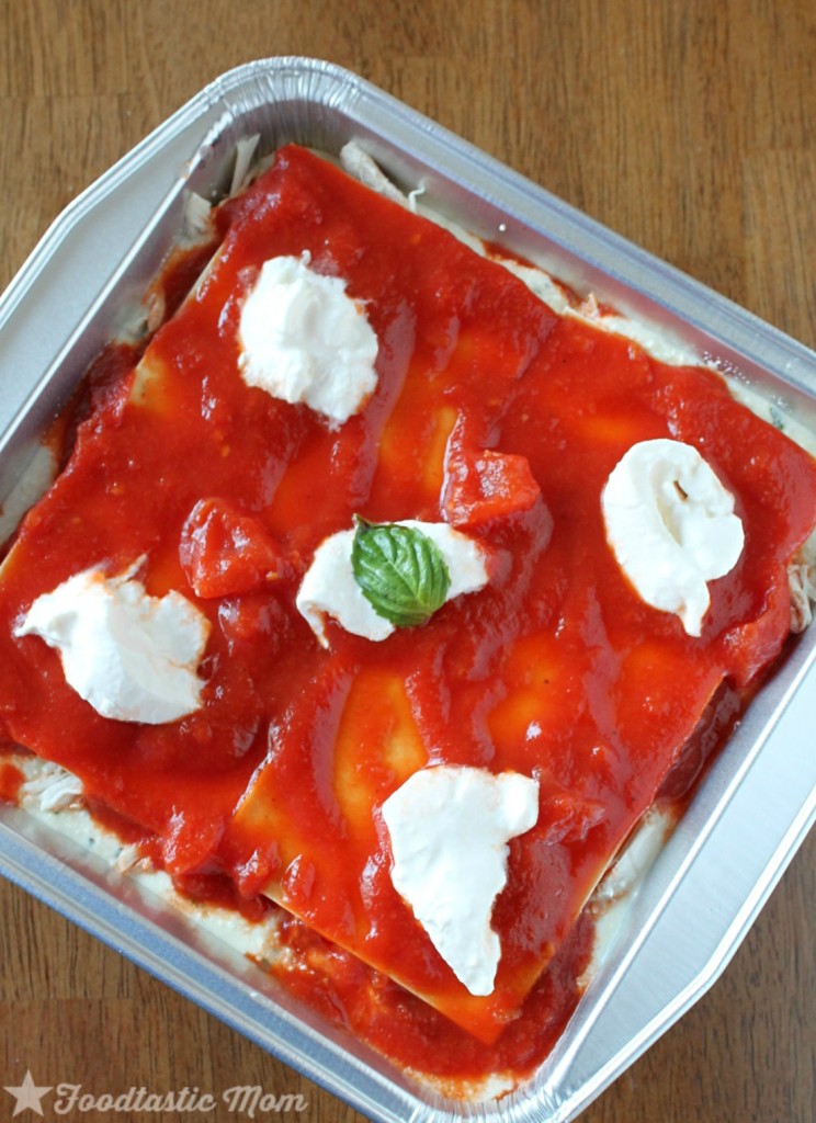 Chicken Margherita Freezer Lasagna with Ragu by Foodtastic Mom