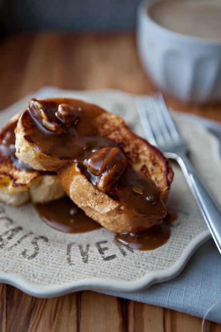 Stuffed French Toast with Gingerbread Praline Sauce by Food for my Family
