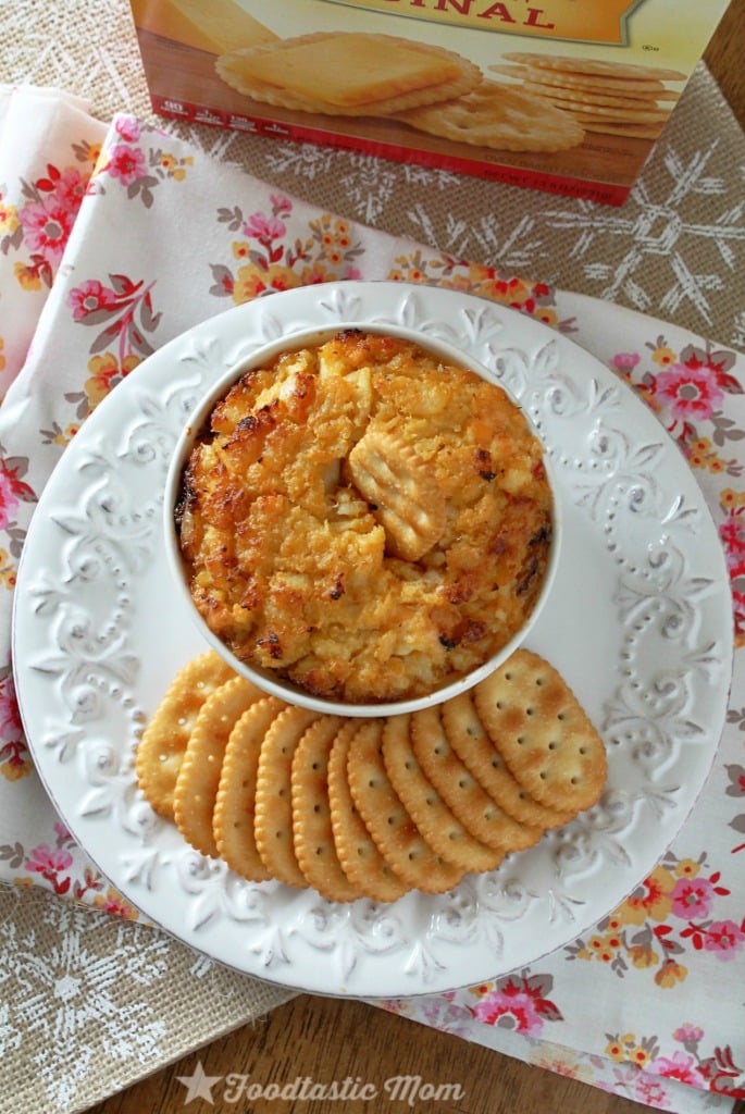 Layered Pimento Crab Dip with Town House Crackers by Foodtastic Mom