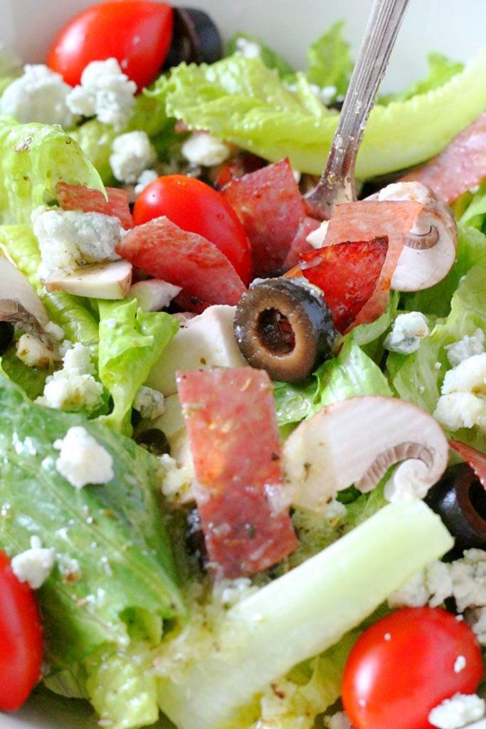 Copycat Lou Malnati's Salad by Foodtastic Mom