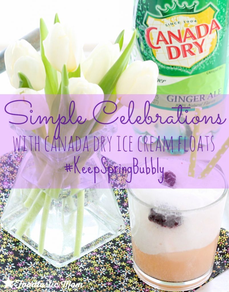 Simple Celebrations with Canada Dry Ice Cream Floats by Foodtastic Mom #KeepSpringBubbly #ad