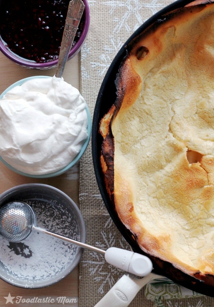 Asian Pear Dutch Baby with Blackberry Syrup by Foodtastic Mom #oxocookware