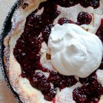Asian Pear Dutch Baby with Blackberry Syrup