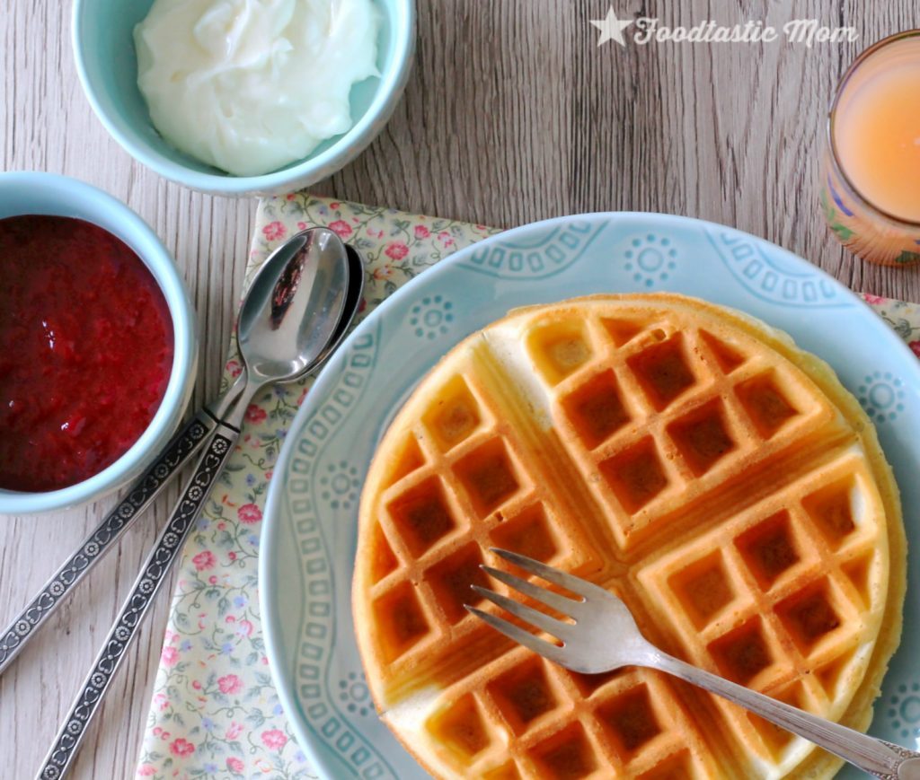 Strawberry Cheesecake Waffles by Foodtastic Mom