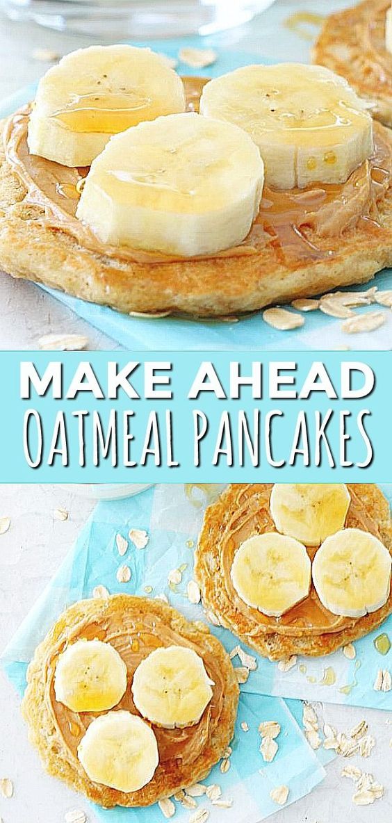 Make Ahead Oatmeal Pancakes | Foodtastic Mom #pancakes #pancakerecipe