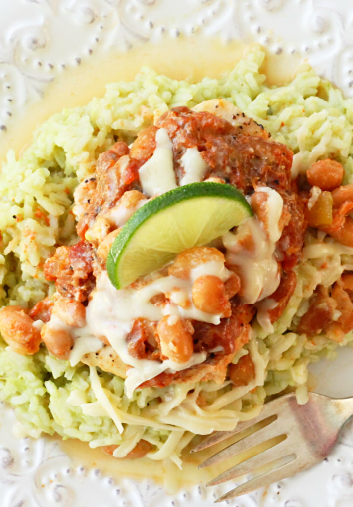 Salsa Chicken with Avocado Lime Rice by Foodtastic Mom #freezerfridays