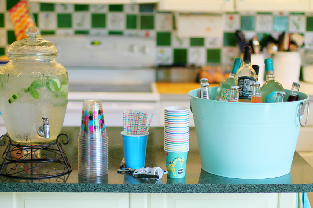 Baby Shower Beverage Station by Foodtastic Mom