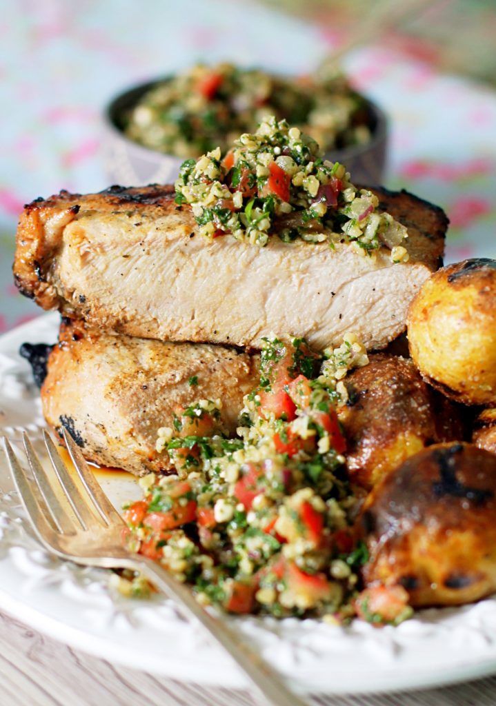 Greek Grilled Pork by Foodtastic Mom #GrillPork