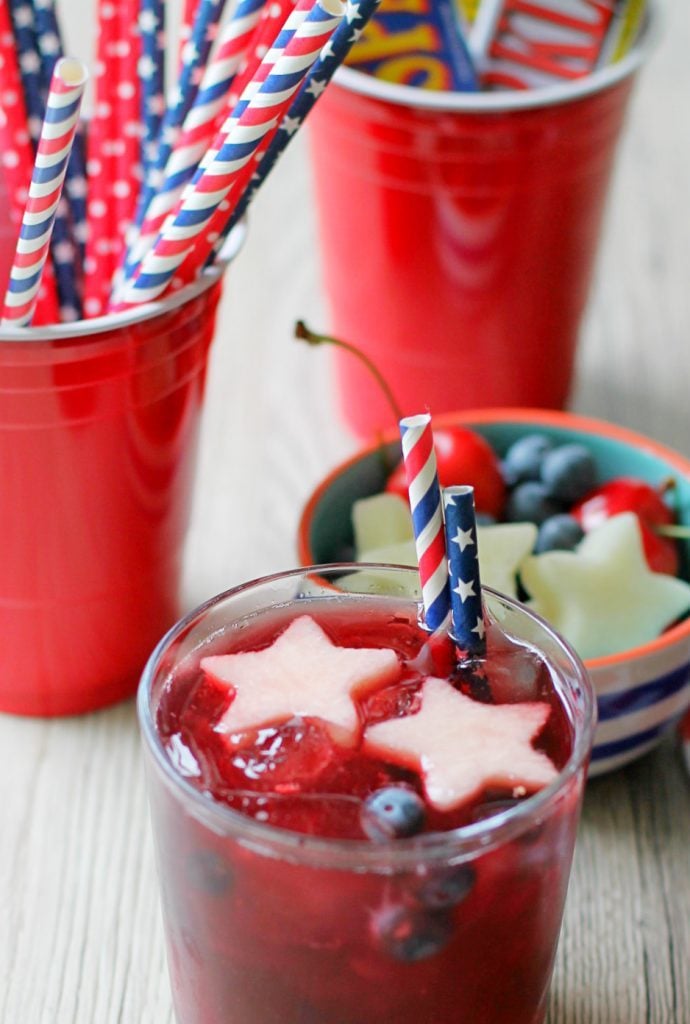 Red White and Blue Sangria with Sweet'N Low #donthesitaste