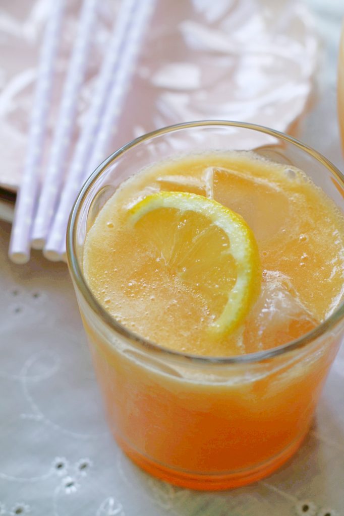 Sparkling Peach Lemonade by Foodtastic Mom #donthesitaste