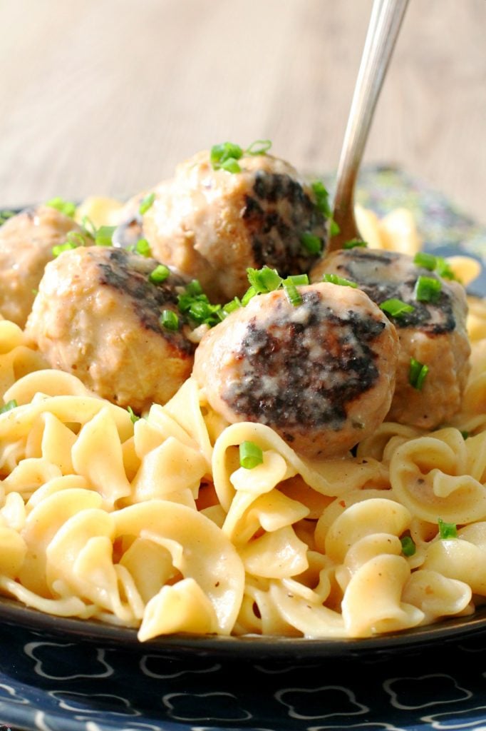 Pork Apple Meatballs with Hard Cider Gravy Foodtastic Mom