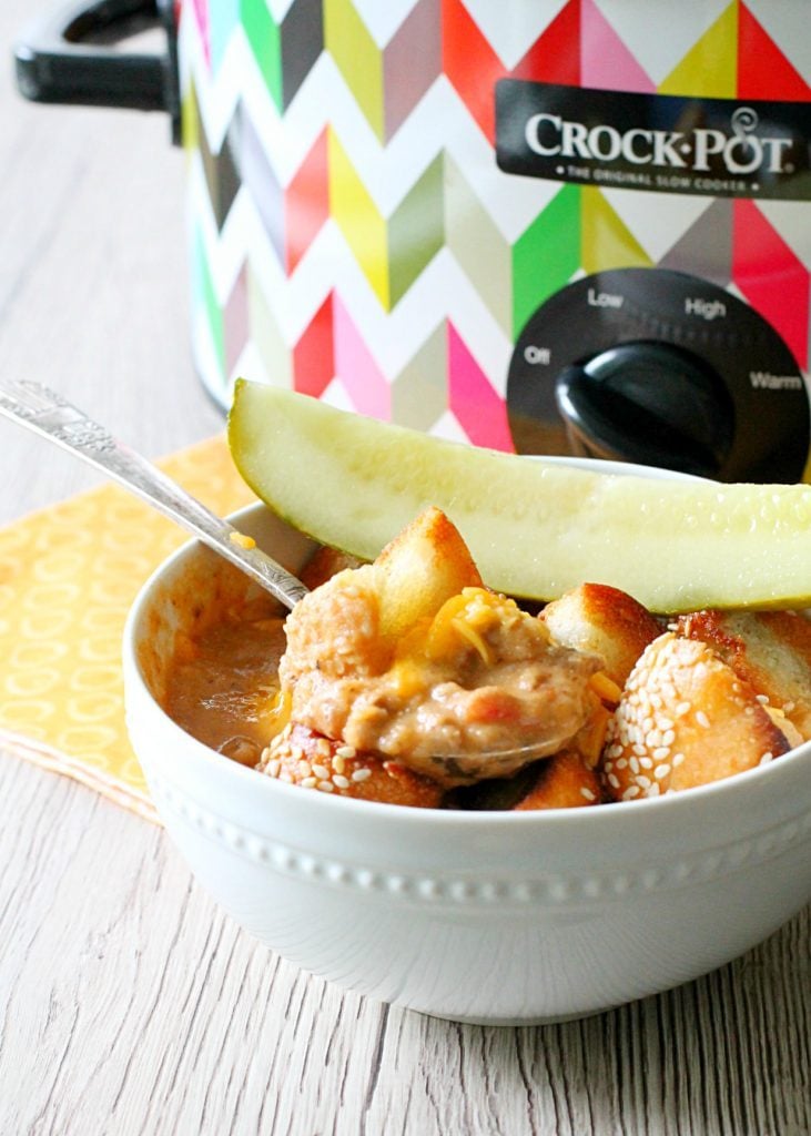 Slow Cooker Cheeseburger Soup by Foodtastic Mom