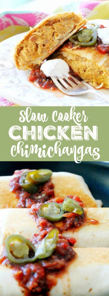 Slow Cooker Chicken Chimichangas
