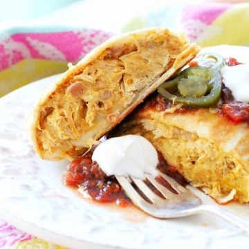 Cheesy Chicken Chimichangas for the Crockpot by Foodtastic Mom