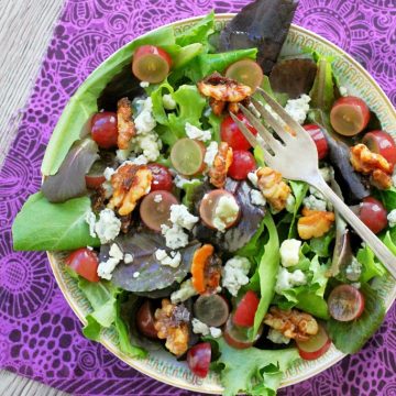 Candied Walnut and Grape Salad by Foodtastic Mom