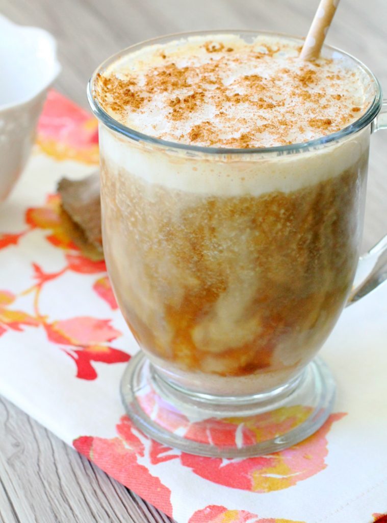 Pumpkin Pie Iced Coffee by Foodtastic Mom #donthesitaste